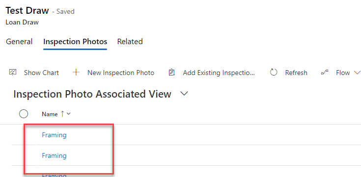 Review the photos created by the
flow