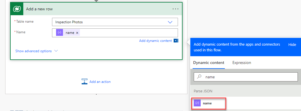 choose Inspection Photo and enter the
details