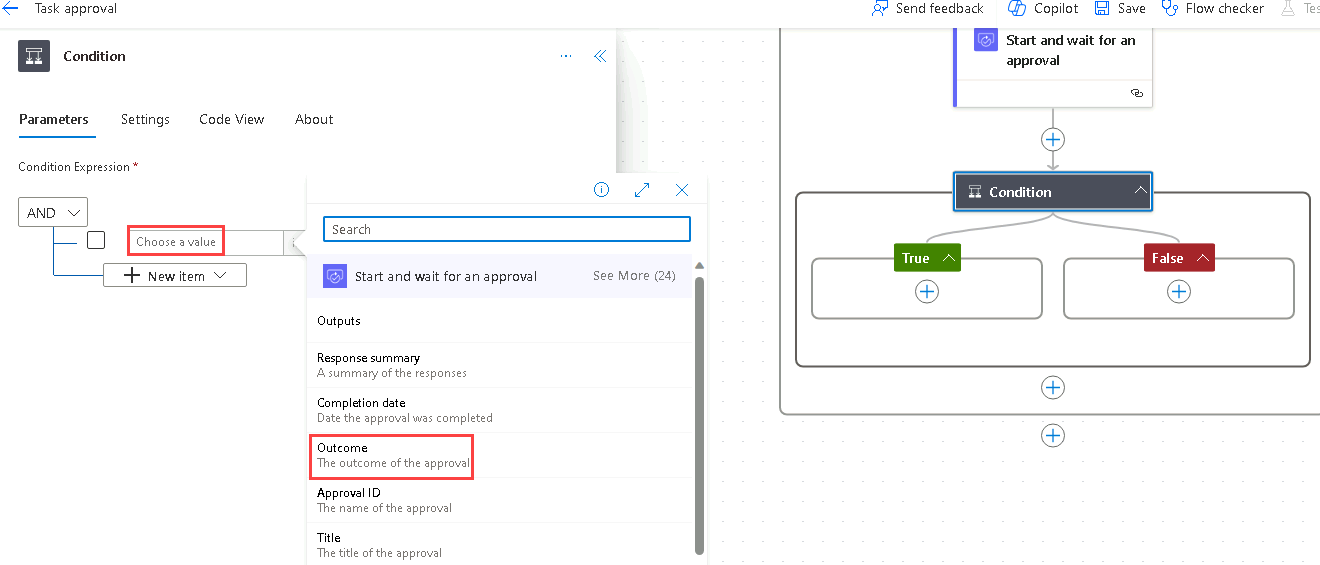 Screenshot of dynamic content for a condition.