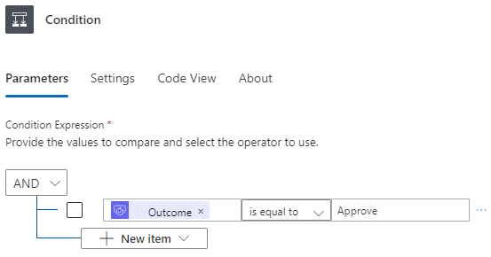 Screenshot of the condition.