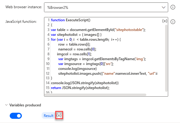 review the results of the script you
added
